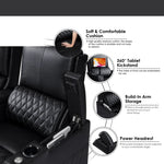 Valerie Home Theater Seating Top Grain Leather Recliner Sofa Power Headrest & Footrest