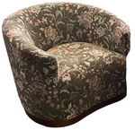 Alva Swivel Armchair - Light Brown / 31.5