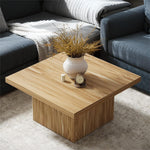 Chandler Farmhouse Square Wood Coffee Table for Living Room