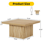Chandler Farmhouse Square Wood Coffee Table for Living Room