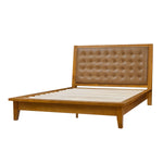Walter Solid Wood Platform King Bed - Camel