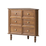 Alex 30'' H 2-Door Corner Cabinet - Walnut