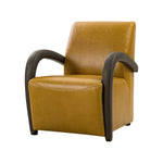 Athena Genuine Leather Armchair - Yellow