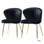 Milia Dining Chair Set of 2 - Black