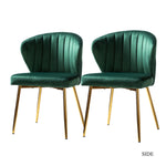 Milia Dining Chair Set of 2 - Green