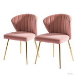 Milia Dining Chair Set of 2 - Pink