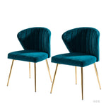 Milia Dining Chair Set of 2 - Teal