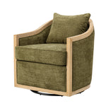 Paul Jess Farmhouse Solid Wood Swivel Chair - Moss
