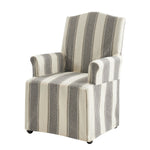 Kanrad Slipcover Dining Chair with Casters - STR