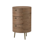 Etta Drum 3 - Drawer End Table - Gray
