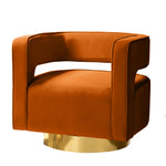 Blanca Swivel Barrel Chair - Orange