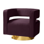 Blanca Swivel Barrel Chair - Purple