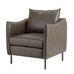 Georges Vegan Leather Armchair - Grey
