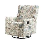 George Manual Swivel Glider Recliner - Floral