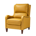 Hyde Genuine Leather Recliner - Yellow