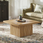 Chandler Farmhouse Square Wood Coffee Table for Living Room