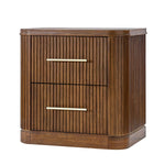 Gloria 2-Drawer Nightstand - Walnut