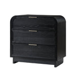Yanick 3-Drawer Nightstand - Black