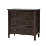 Carol 3-Drawer Nightstand - Walnut