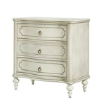 Alois 3-Drawer Nightstand - White
