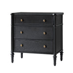 Derk 3-Drawer Nightstand - Black