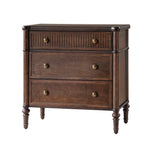 Derk 3-Drawer Nightstand - Walnut