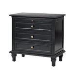Dominic 3 - Drawer Nightstand - Black