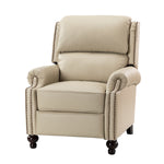 Franco Genuine Leather Recliner - Beige