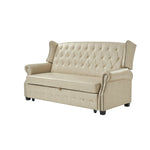 Ruedi Vegan Leather Sleeper Sofa - Beige