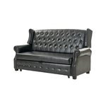 Ruedi Vegan Leather Sleeper Sofa - Black