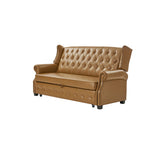Ruedi Vegan Leather Sleeper Sofa - Camel