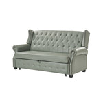Ruedi Vegan Leather Sleeper Sofa - Sage