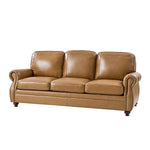 Gerardo Genuine Leather Sofa - Camel