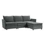 Rebeca Sectional Sofa - Grey / Z6SFXW0424-GRY-02