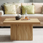 Chandler Farmhouse Square Wood Coffee Table for Living Room