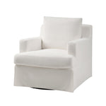 Germa Slipcovered Swivel Rocker Chair - White