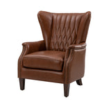 Xaver Genuine Leather Armchair - Brown