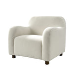 Bernie Boucle Upholstered Armchair - Ivory