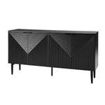 Burkart 4 Door Sideboard - Black