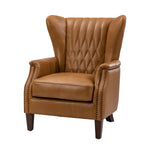 Xaver Genuine Leather Armchair - Camel