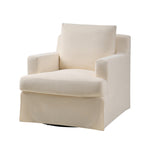 Germa Slipcovered Swivel Rocker Chair - Linen