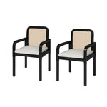 Antoine Ratten Dining Chair Set of 2 - Black