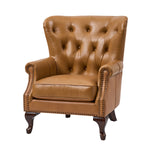 Anthony Genuine Leather Armchair - Camel