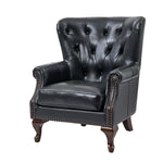 Anthony Genuine Leather Armchair - Black
