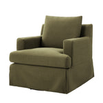 Germa Slipcovered Swivel Rocker Chair - Moss
