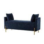 Arrigo Upholstered Flip Top Storage Bench - Navy