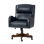 Viv Leather Executive Task Chair - Navy