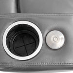 Ethan Modern Power Reclining Faux Leather Home Theater Seats with Cup Holders, Set of 4