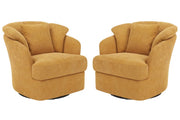 Vivian Mid-Century Modern Barrel Swivel Chairs 