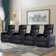 Garrett Modern and Soft Touch Breathable Leather Massage Home Theater Individual Seat with Remote Control